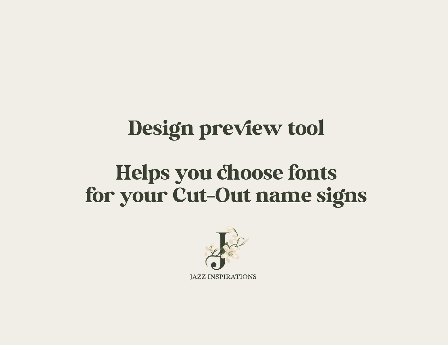 Font Preview for Cut-Out Names