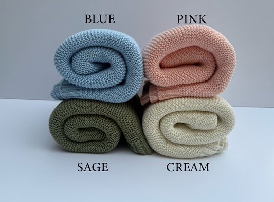 Embroidered Baby Blanket with Name(s) and flowers