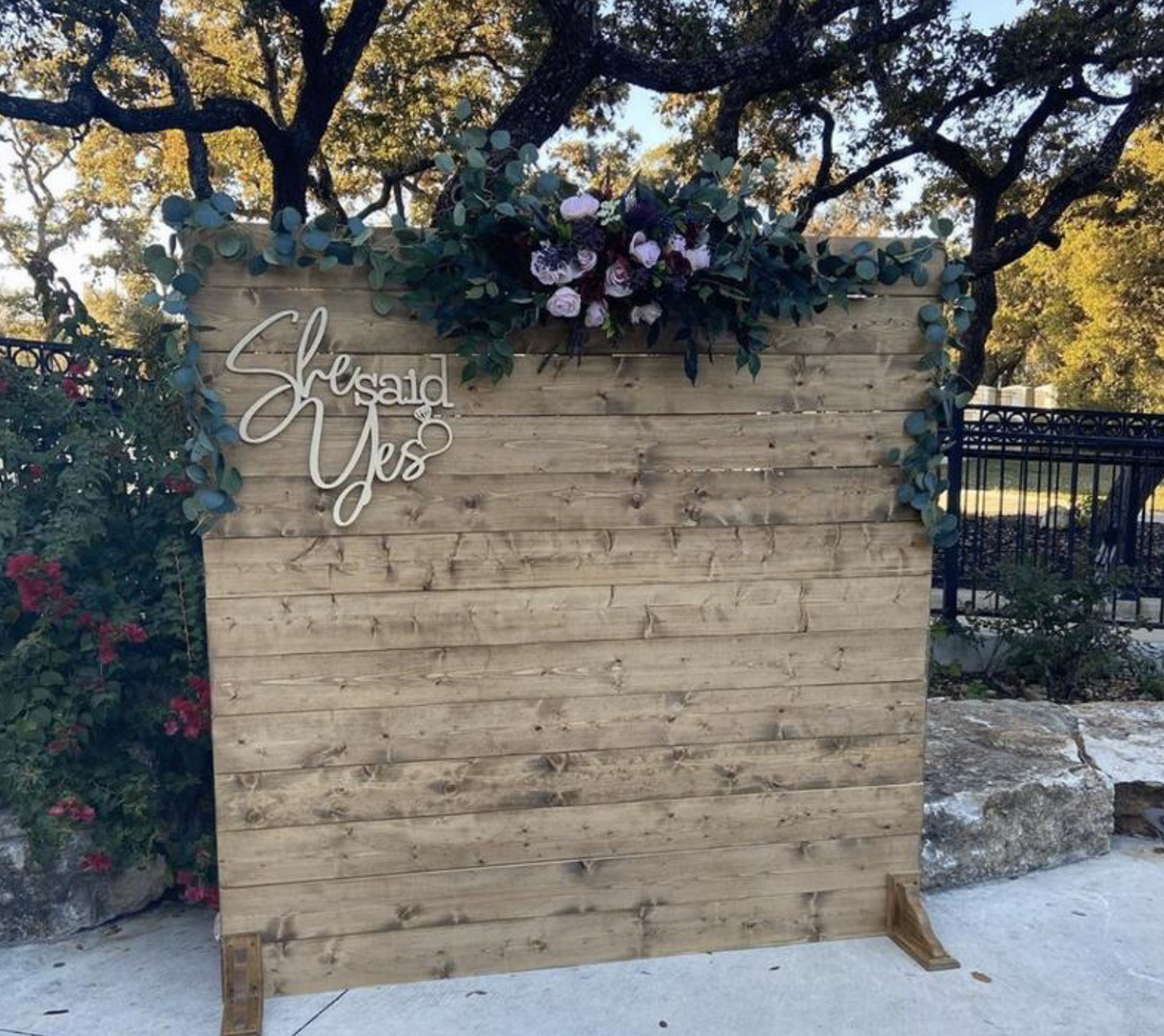 She said Yes Wood Sign