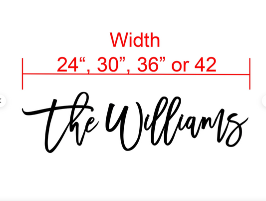 Family Name Wood sign