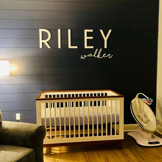 Custom Name, First and Middle Name (Block and Cursive)