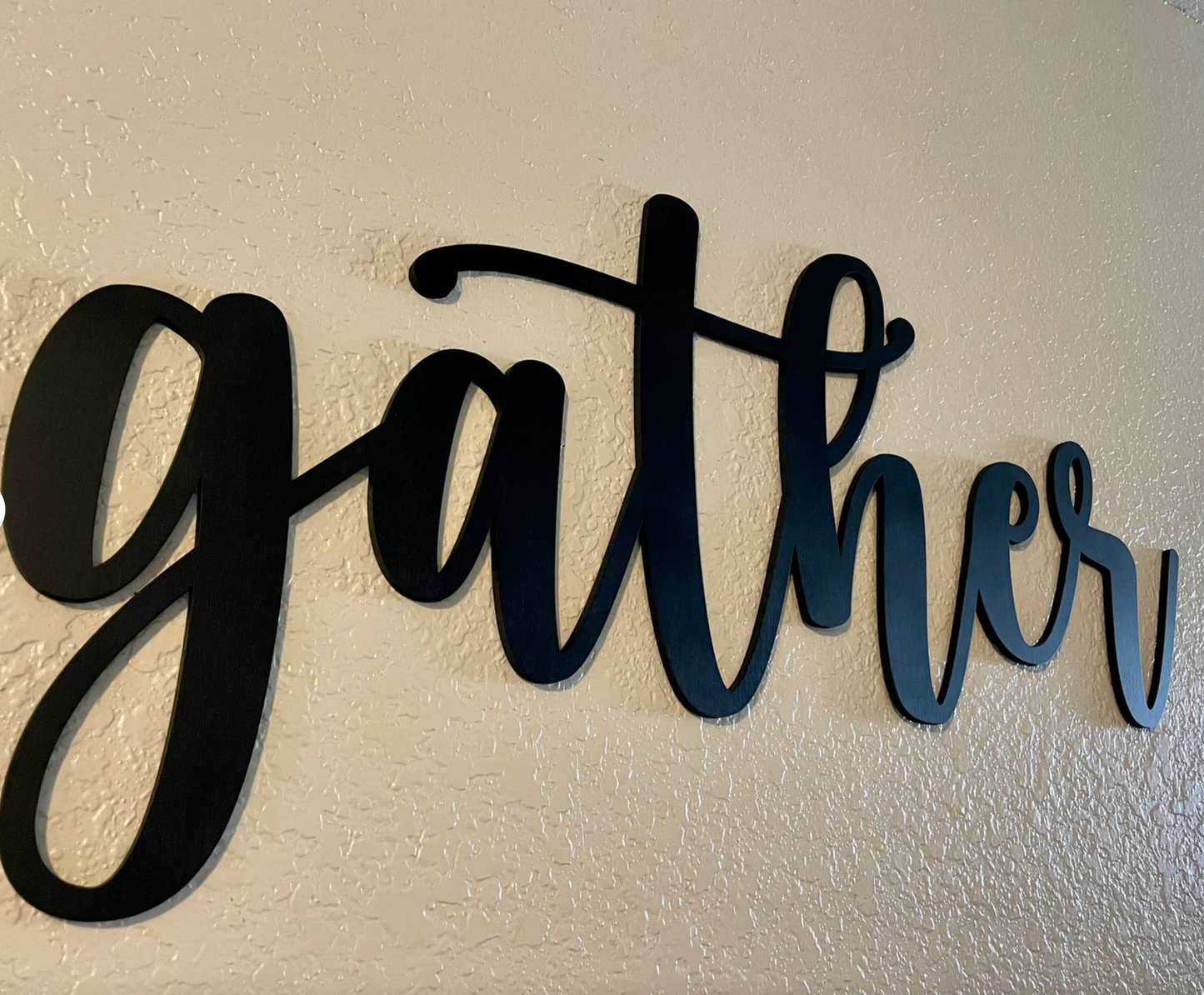 Gather Laser cut wood sign