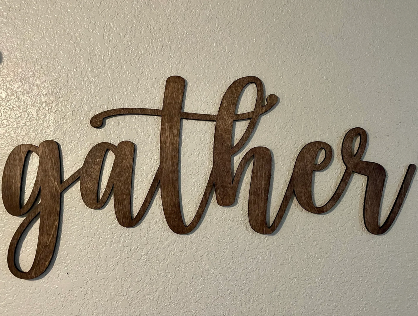 Gather Laser cut wood sign