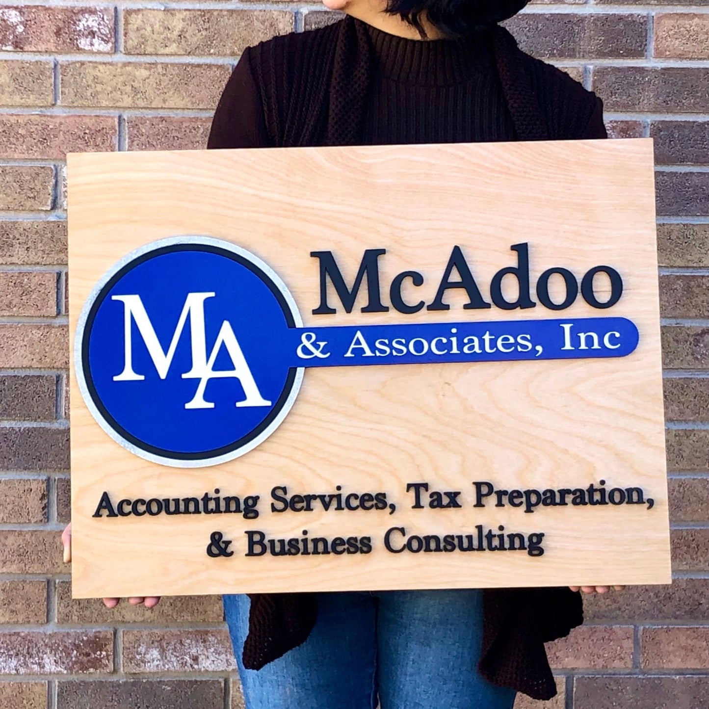 Custom Laser Cut Logo Sign with Raised 3D Design