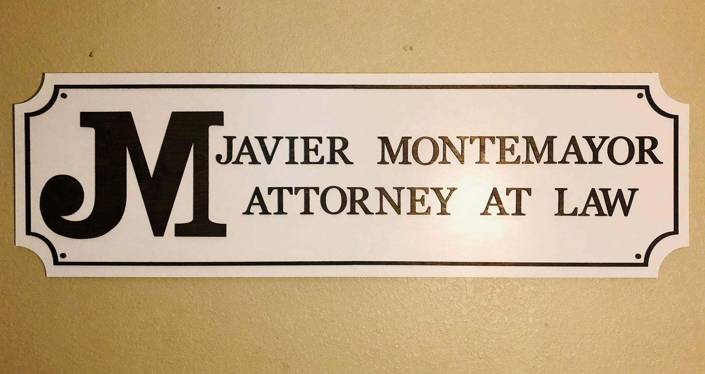 Custom Laser Cut Logo Sign with Raised 3D Design