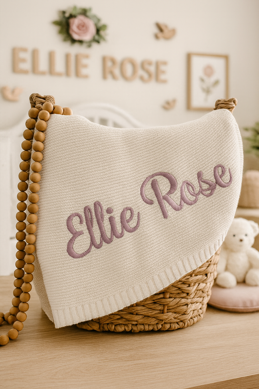 Embroidered Baby Blanket with Name(s)