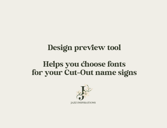 Font Preview for Cut-Out Names