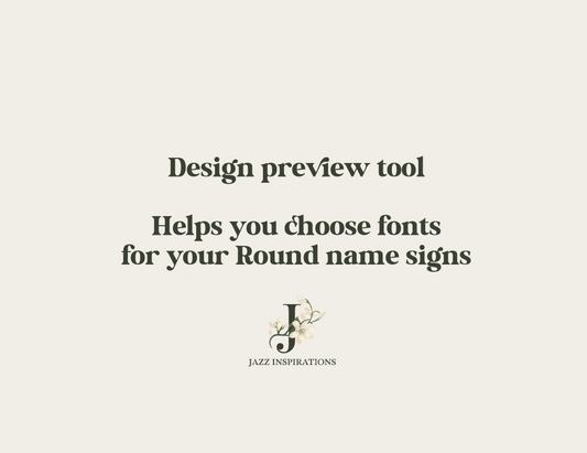 Font Preview for Round Name Signs