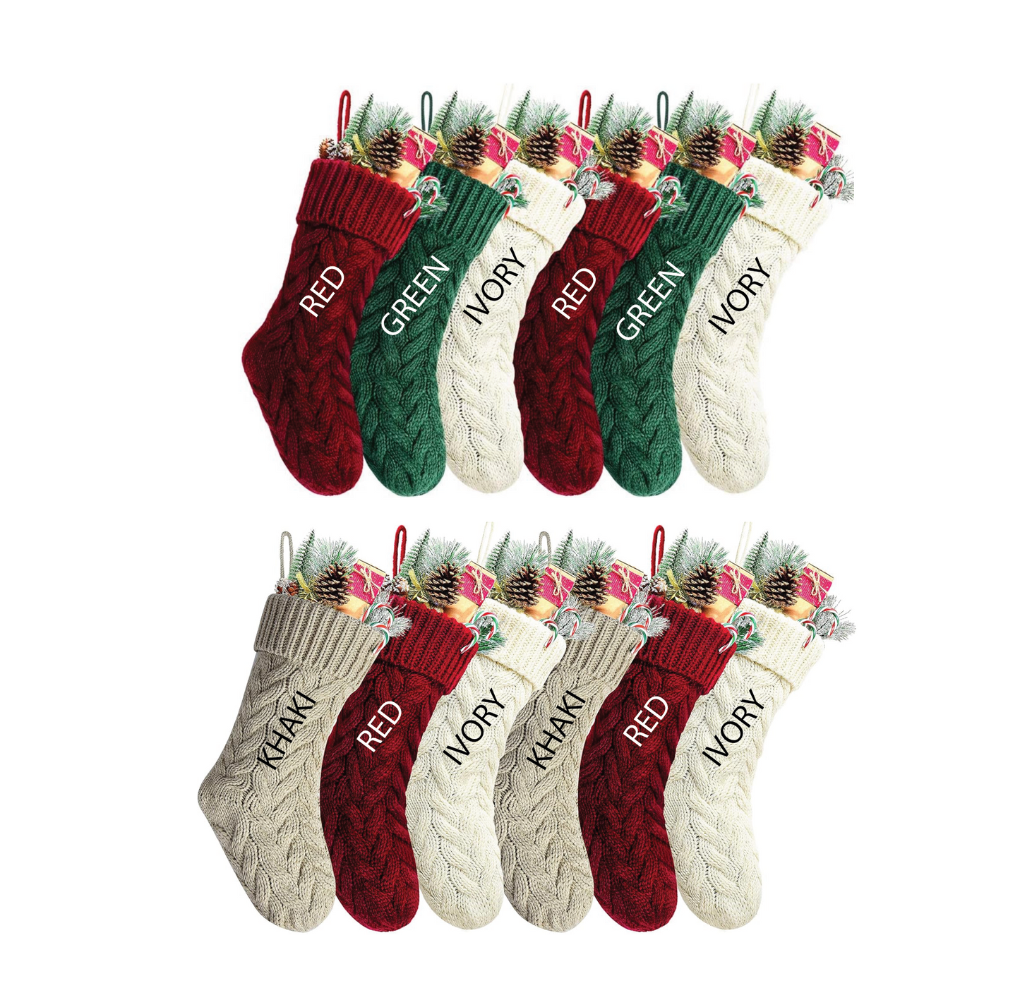 Personalized Knit Christmas Stocking