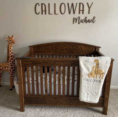 Custom Name, First and Middle Name (Block and Cursive)