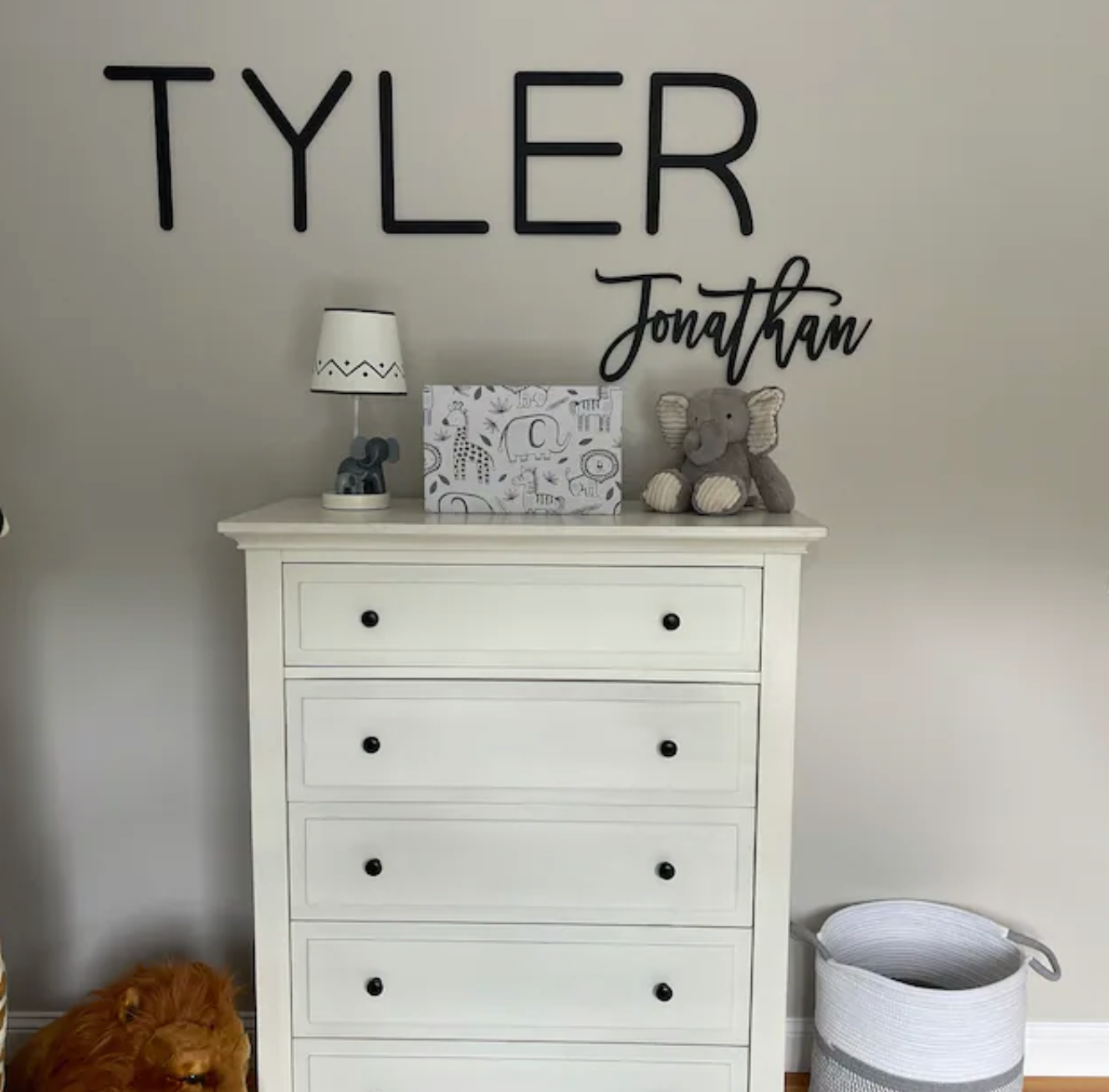Custom Name, First and Middle Name (Block and Cursive)
