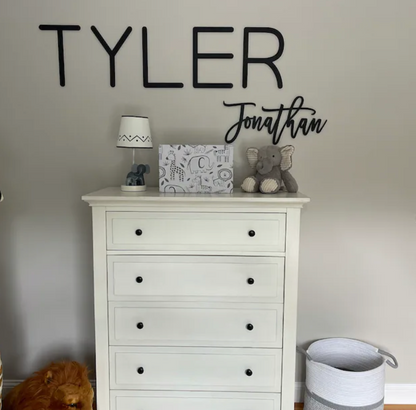 Custom Name, First and Middle Name (Block and Cursive)