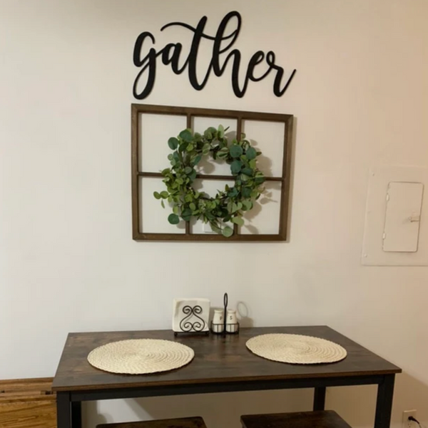 Gather Laser cut wood sign