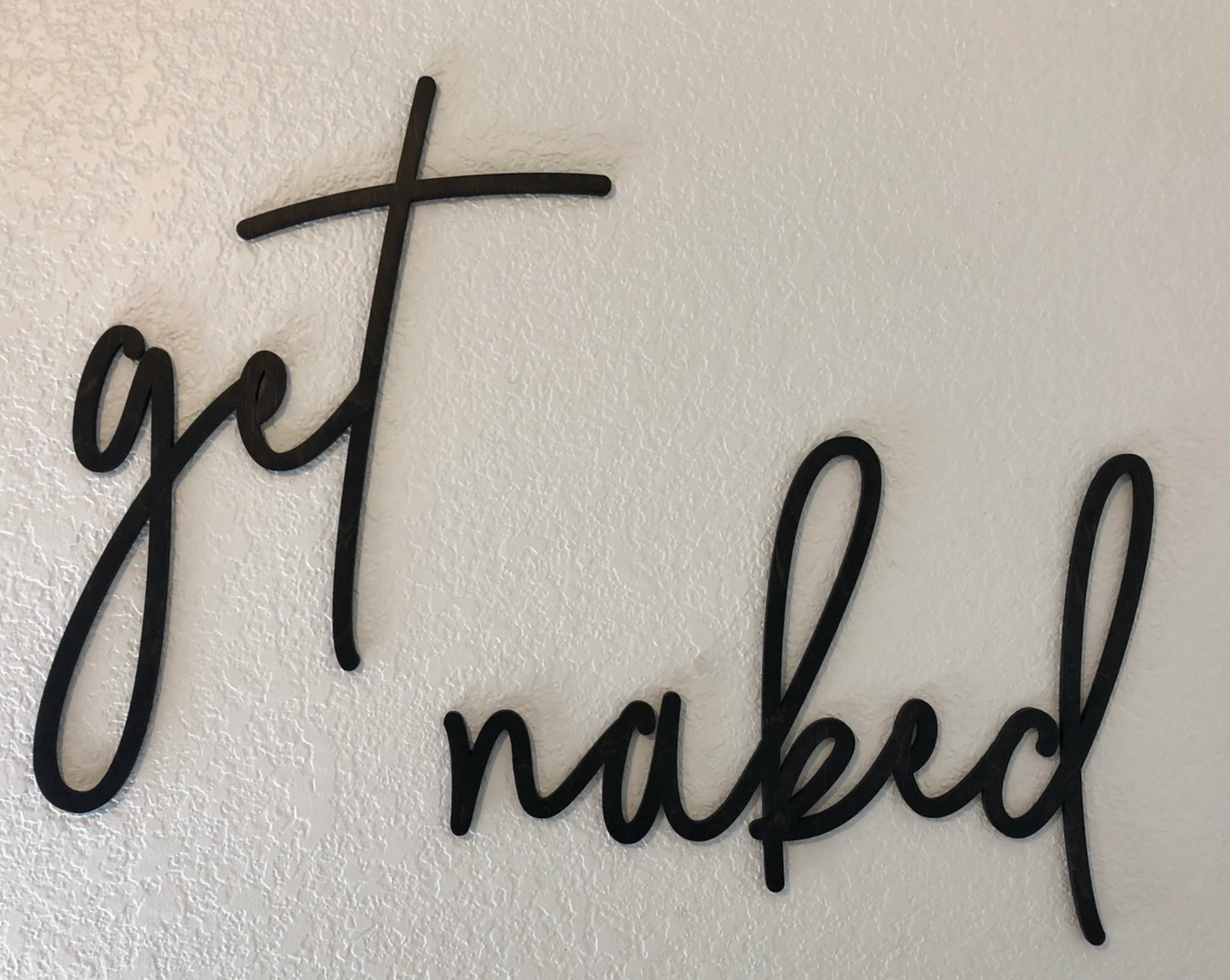 Get naked Laser Cut Wood sign