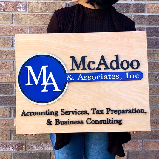 Custom Laser Cut Logo Sign with Raised 3D Design