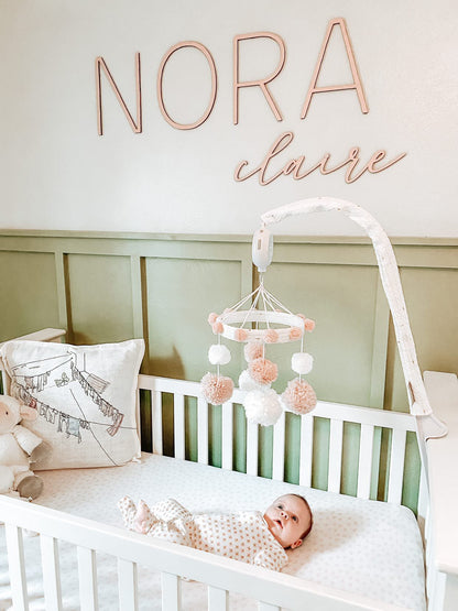 Custom Name, First and Middle Name (Block and Cursive)